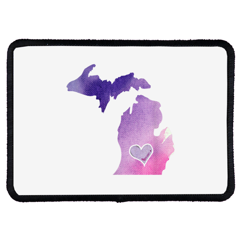 Cute Pink I Love Michigan Pure Michigander T Shirt Rectangle Patch | Artistshot