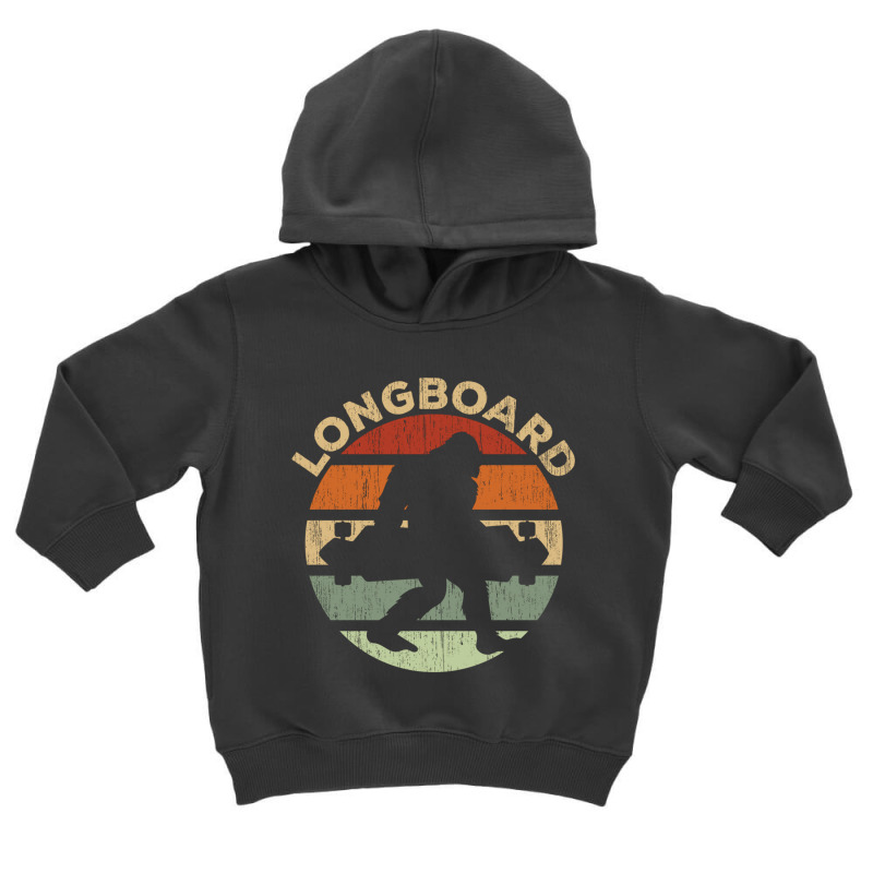 Longboard Vintage Skateboard Cool Longboarding Pullover Hoodie Toddler Hoodie | Artistshot