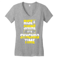 Womens Synchro Time Synchronized Swimming Artistic Swimmer Apparel V N Women's V-neck T-shirt | Artistshot