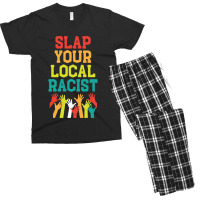 Slap Your Local Racist Hate Racist Men's T-shirt Pajama Set | Artistshot