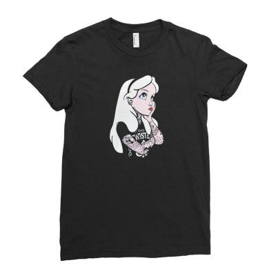 Alice Tattoo Ladies Fitted T-shirt Designed By Disgus_thing