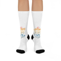 Walking With Jesus Is My Cardio   Funny Christian Workout Premium T Sh Crew Socks | Artistshot