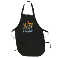 Walking With Jesus Is My Cardio   Funny Christian Workout Premium T Sh Full-length Apron | Artistshot