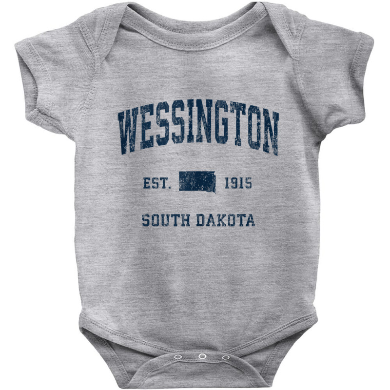 Wessington South Dakota Sd Vintage Athletic Navy Sports Desi Tank Top Baby Bodysuit | Artistshot