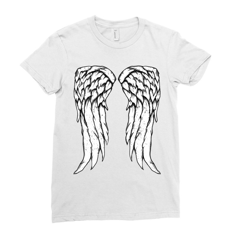 Daryl Dixon Wings - Zombie Ladies Fitted T-Shirt by SEANMCDONOUGH | Artistshot