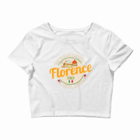 Florence Capital Of Tuscany Italy Vintage Souvenir Sweatshirt Crop Top | Artistshot