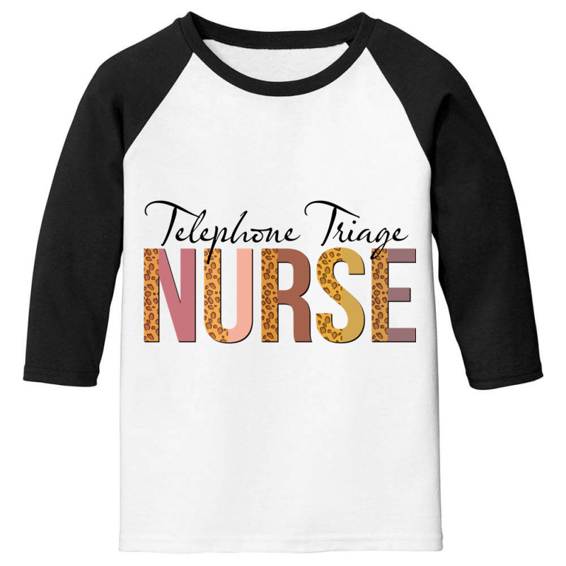 Leopard Telephone Triage Nurse Print For Nursing Student Long Sleeve T Youth 3/4 Sleeve by cm-arts | Artistshot