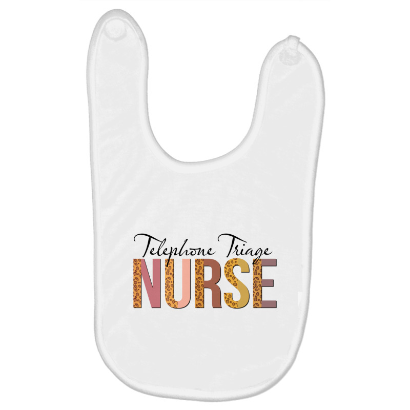 Leopard Telephone Triage Nurse Print For Nursing Student Long Sleeve T Baby Bibs by cm-arts | Artistshot