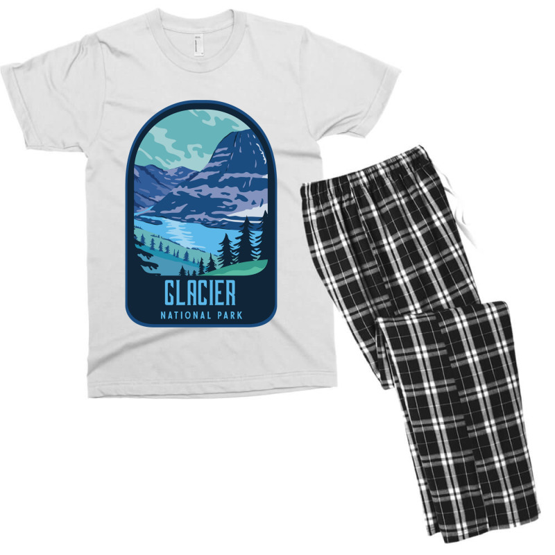 Glacier National Park Retro Men's T-shirt Pajama Set by BILLYJOHNSON | Artistshot