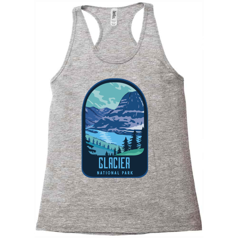 Glacier National Park Retro Racerback Tank by BILLYJOHNSON | Artistshot