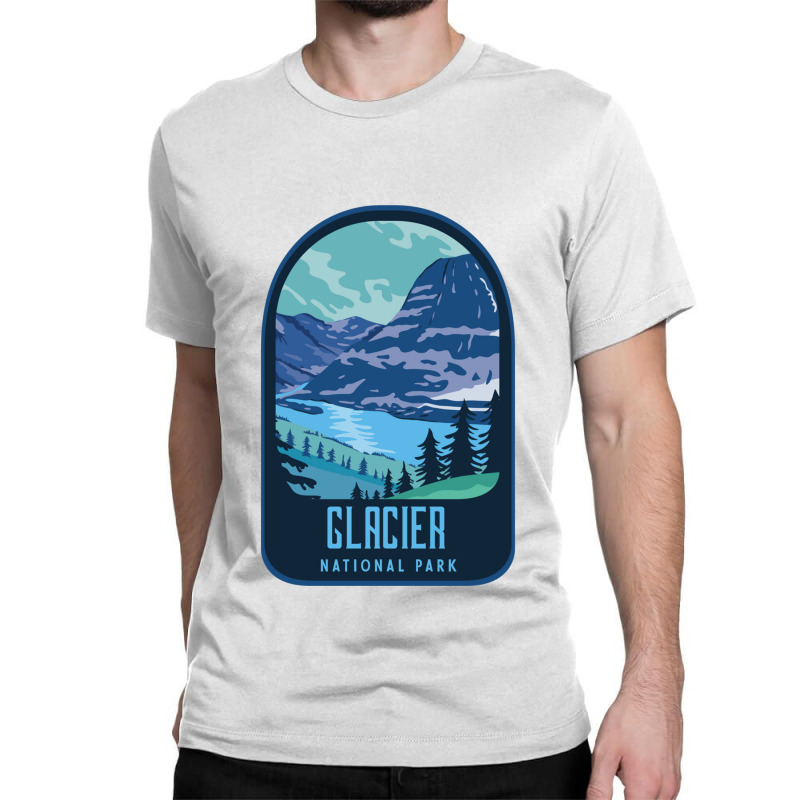 Glacier National Park Retro Classic T-shirt by BILLYJOHNSON | Artistshot