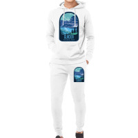 Glacier National Park Retro Hoodie & Jogger Set | Artistshot