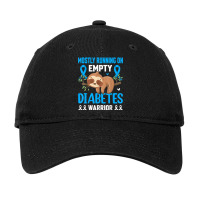 Funny Lazy Sloth Mostly Running On Empty Diabetes Warrior T Shirt Adjustable Cap | Artistshot