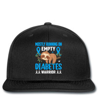 Funny Lazy Sloth Mostly Running On Empty Diabetes Warrior T Shirt Printed Hat | Artistshot