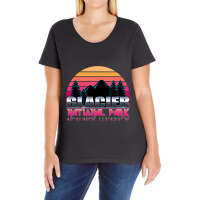 Glacier National Park With Gps Location  80s Design Ladies Curvy T-shirt | Artistshot