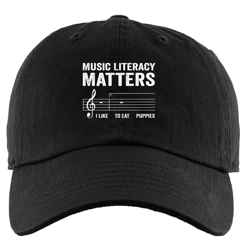 Funny Sarcastic Music Literacy Matters I Like To Eat Puppies Sweatshir Kids Cap by cm-arts | Artistshot