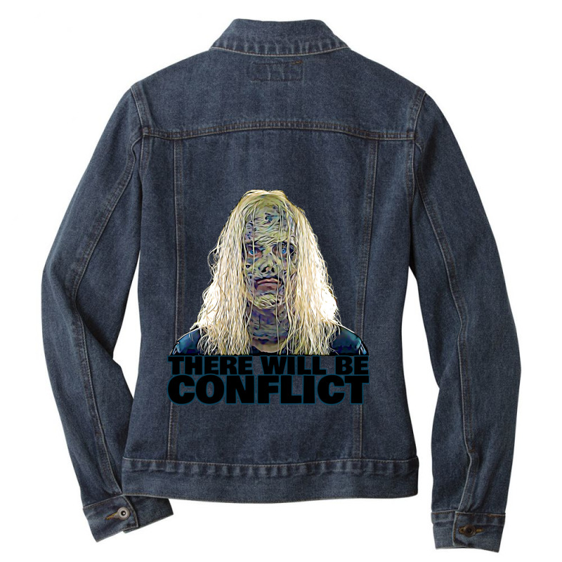 There Will Be Conflict Ladies Denim Jacket by SEANMCDONOUGH | Artistshot