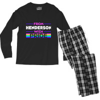 From Henderson With Pride Lgbtq Sayings Lgbt Quotes Nevada Premium T S Men's Long Sleeve Pajama Set | Artistshot