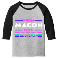 From Macon With Pride Lgbtq Sayings Lgbt Quotes Georgia Premium T Shir Youth 3/4 Sleeve | Artistshot