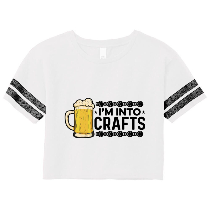 I'm Into Crafts Beer Brewing Homebrewing Craftbeer Malt Hop Long Sleev Scorecard Crop Tee by cm-arts | Artistshot