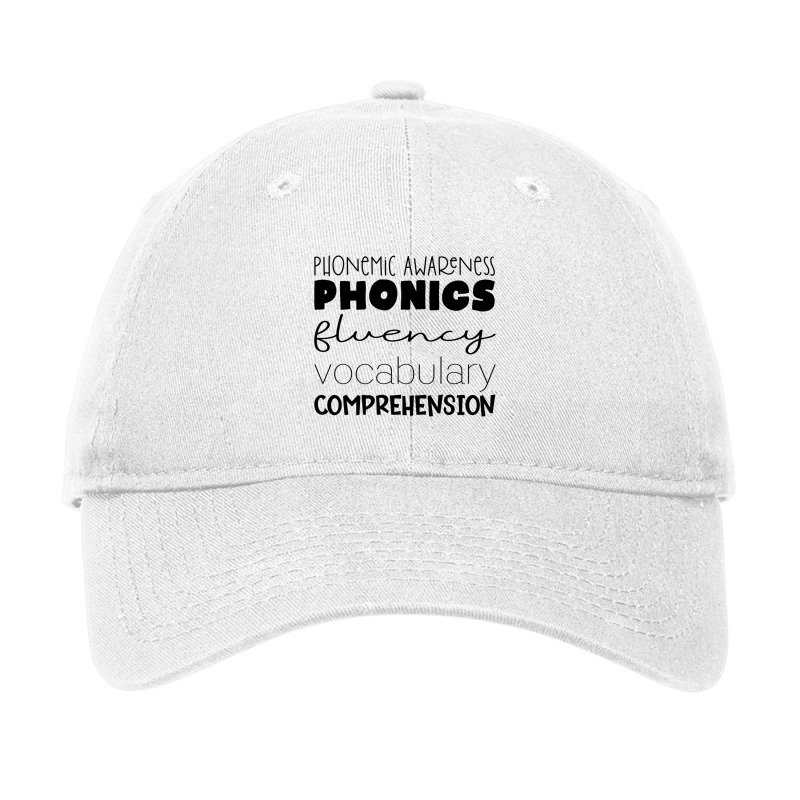 Phonemic Awareness Phonics Fluency Vocab Comprehension Sweatshirt Adjustable Cap | Artistshot