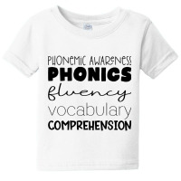 Phonemic Awareness Phonics Fluency Vocab Comprehension Sweatshirt Baby Tee | Artistshot