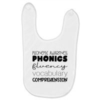 Phonemic Awareness Phonics Fluency Vocab Comprehension Sweatshirt Baby Bibs | Artistshot