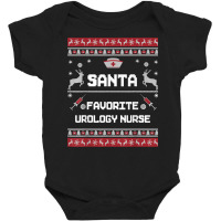 Santa Favorite Urology Nurse Ugly Christmas Sweater Xmas T Shirt Baby Bodysuit | Artistshot