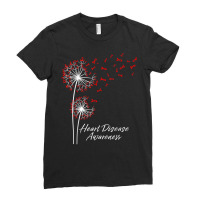 Dandelion Go Red Ribbon Heart Disease Awareness Month Women T Shirt Ladies Fitted T-shirt | Artistshot