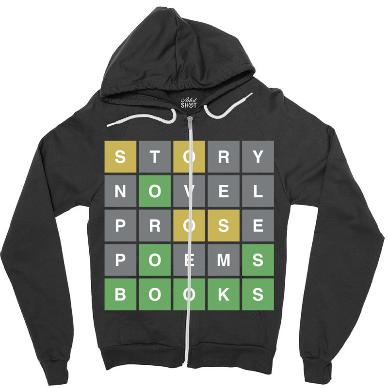 Story Novel Porose Poems Books Wordle Zipper Hoodie by cm-arts | Artistshot