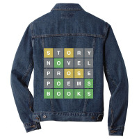 Story Novel Porose Poems Books Wordle Men Denim Jacket | Artistshot