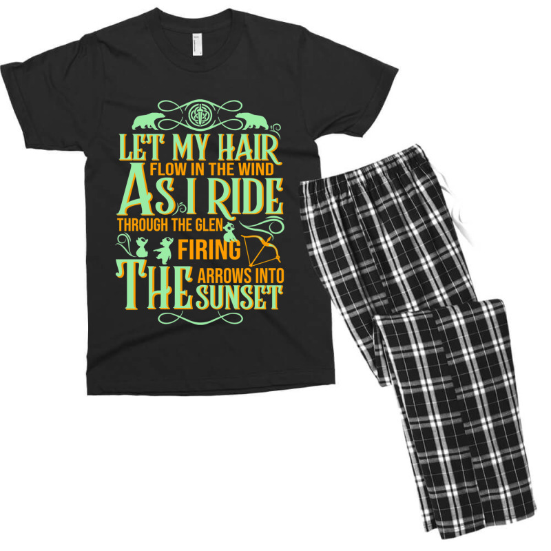 Let My Hair Flow In The Wind Men's T-shirt Pajama Set by cm-arts | Artistshot