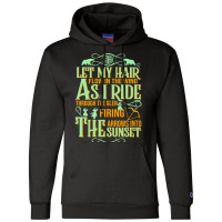 Let My Hair Flow In The Wind Champion Hoodie | Artistshot