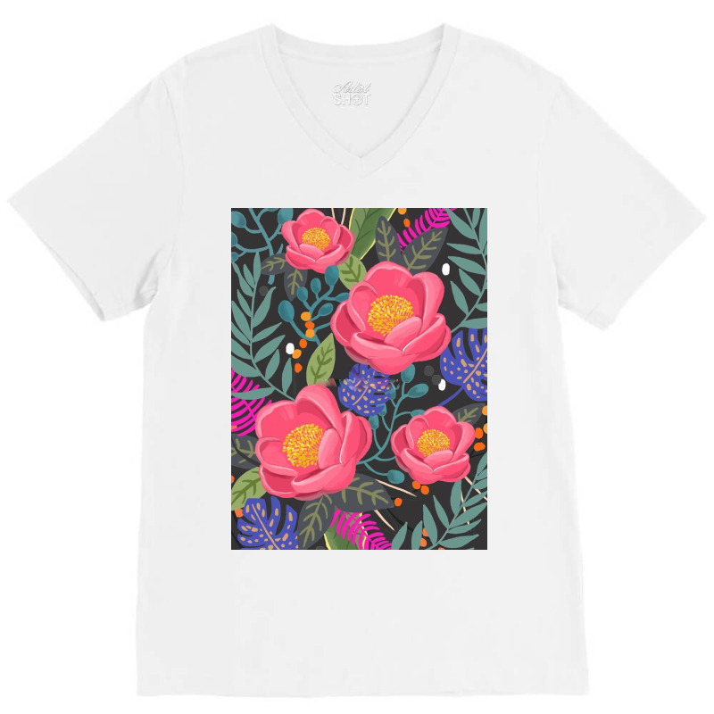 Garden V-Neck Tee by Amyts | Artistshot