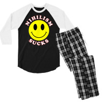 Nihilism Sucks T Shirt Men's 3/4 Sleeve Pajama Set | Artistshot