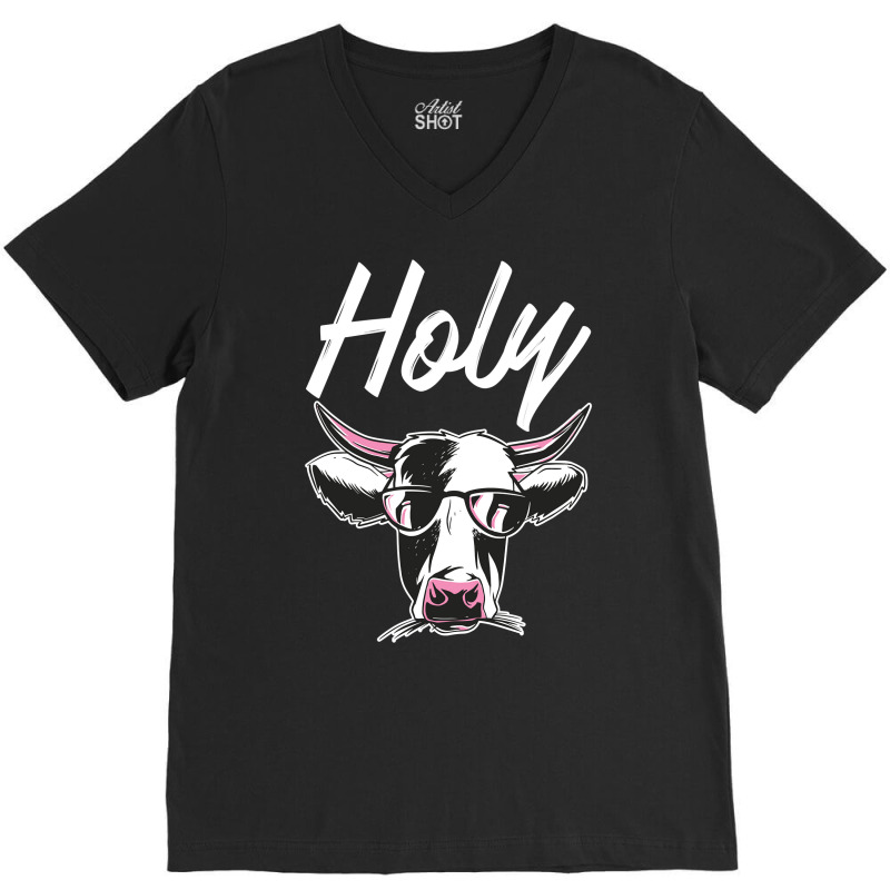 Holy Funny Cow Sweatshirt V-neck Tee | Artistshot