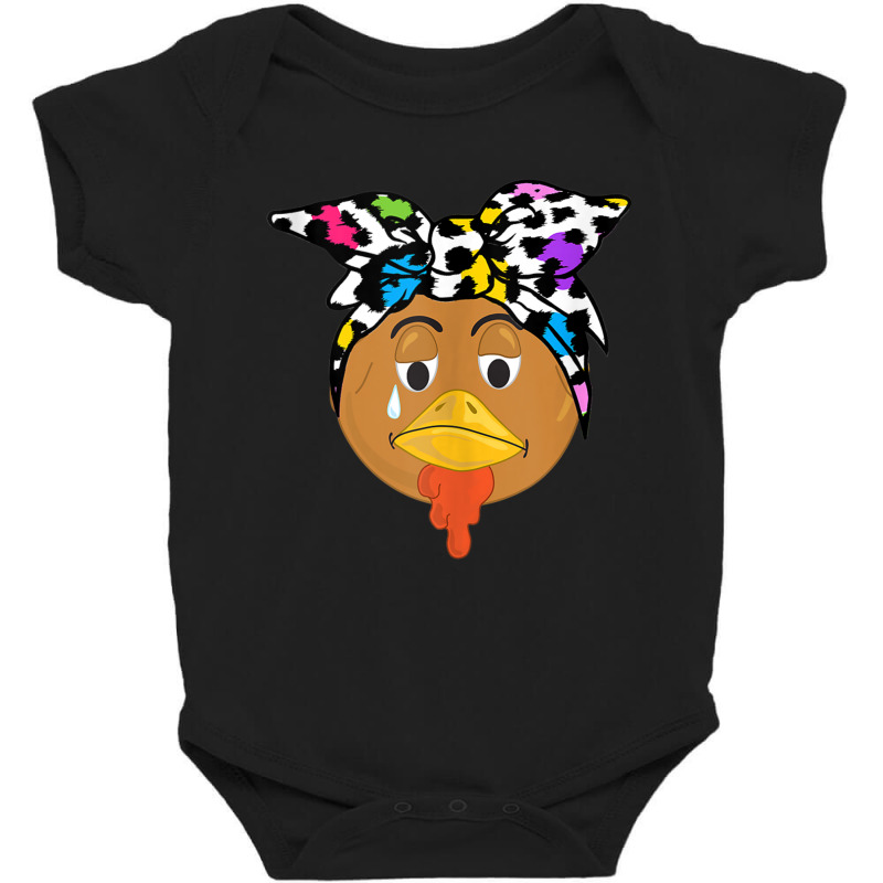 Leopard Headband Turkey Face Thanksgiving Boys Girls Kids Tank Top Baby Bodysuit by cm-arts | Artistshot