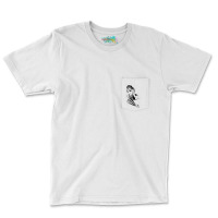 On The Phone Sexy Big Titty Lingerie Pinup Girl T Shirt Pocket T-shirt | Artistshot