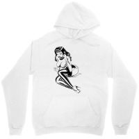 On The Phone Sexy Big Titty Lingerie Pinup Girl T Shirt Unisex Hoodie | Artistshot