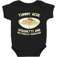 Tummy Ache Spaghetti And Meatballs Survivor Funny Tank Top Baby Bodysuit | Artistshot