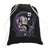 Funny Nightmare Before Christmas Valentines Jack True Love Drawstring Bags | Artistshot