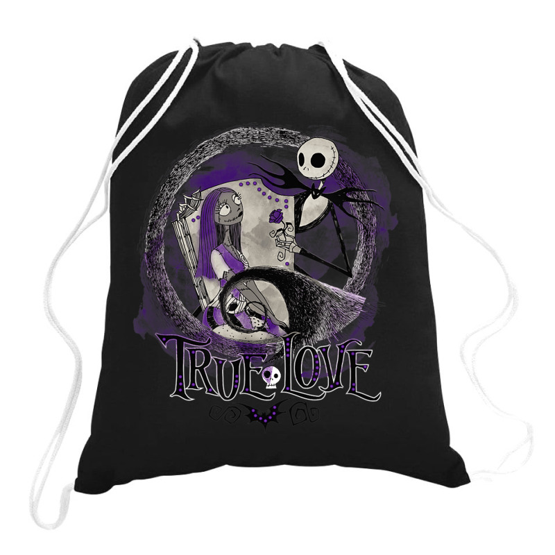 Funny Nightmare Before Christmas Valentines Jack True Love Drawstring Bags | Artistshot