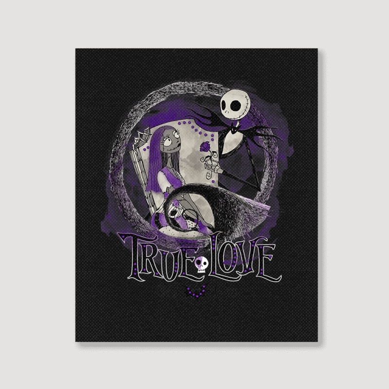 Funny Nightmare Before Christmas Valentines Jack True Love Portrait Canvas Print | Artistshot