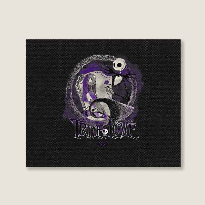 Funny Nightmare Before Christmas Valentines Jack True Love Landscape Canvas Print | Artistshot