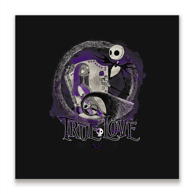 Funny Nightmare Before Christmas Valentines Jack True Love Metal Print Square | Artistshot