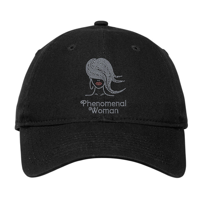 Afro Girl Phenomenal Woman Rhinestones Design For Mom Adjustable Cap by liqualyfu | Artistshot