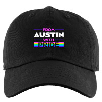 From Austin With Pride Lgbtq Sayings Lgbt Quotes Austinite Premium T S Kids Cap | Artistshot