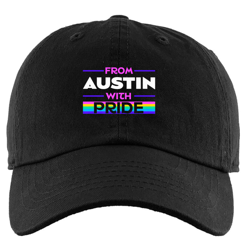 From Austin With Pride Lgbtq Sayings Lgbt Quotes Austinite Premium T S Kids Cap | Artistshot