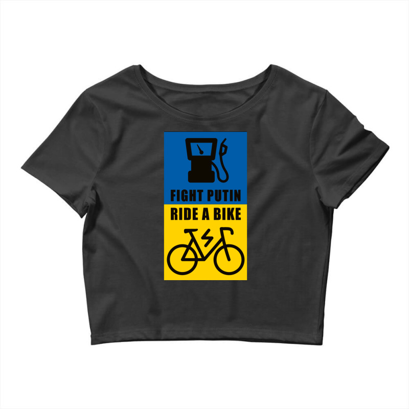 Fight Putin Ride A Bike Crop Top by cm-arts | Artistshot