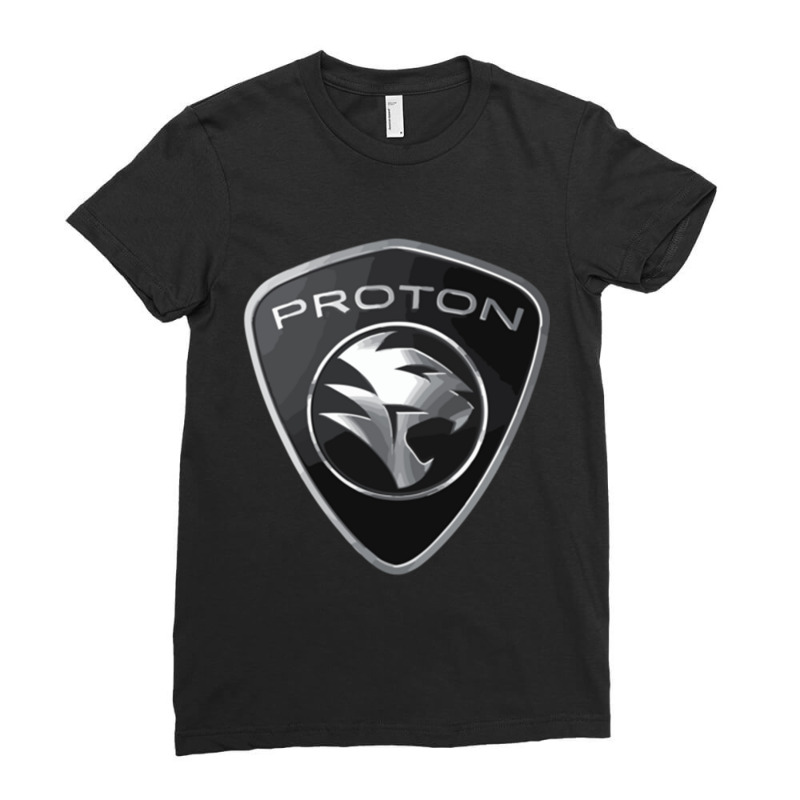 Proton Power  Black Proton Car Badge Ladies Fitted T-Shirt by cm-arts | Artistshot